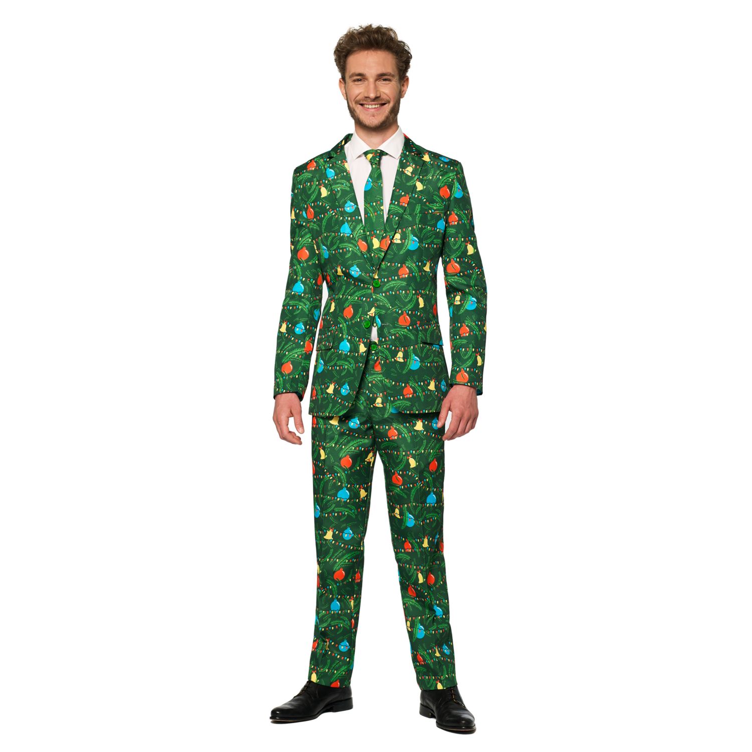 Men's Suitmeister Christmas Green Tree Light Up Suit